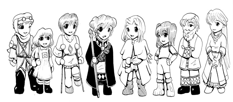Characters from volume 1