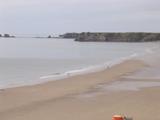 Tenby beach with Caldey island in the background  