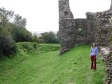 Llawhaden castle and Rachael 