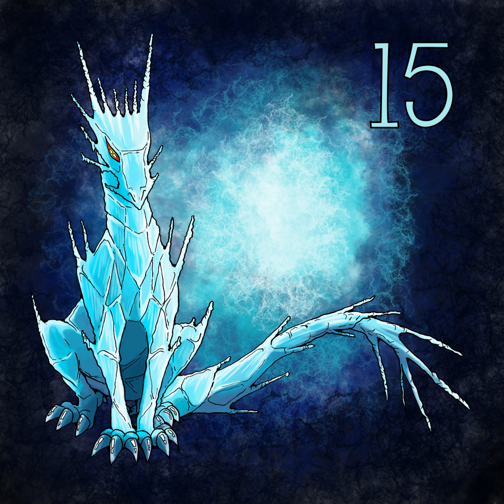A blue ice dragon.