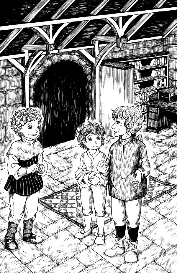 Miervaldis and Alyn in the Guildhall