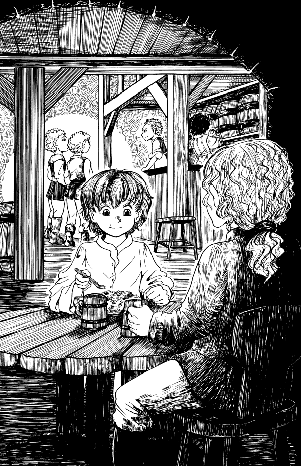 Alyn eats pilov for the first time