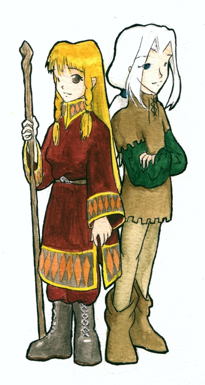 Kite and Saryth from the cover of issue 02