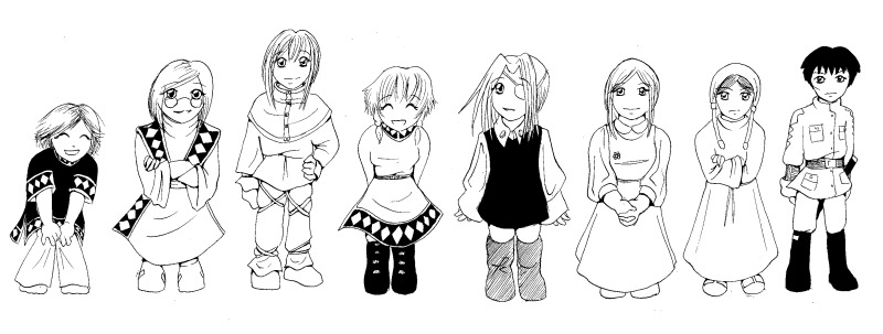 Characters from volume 3