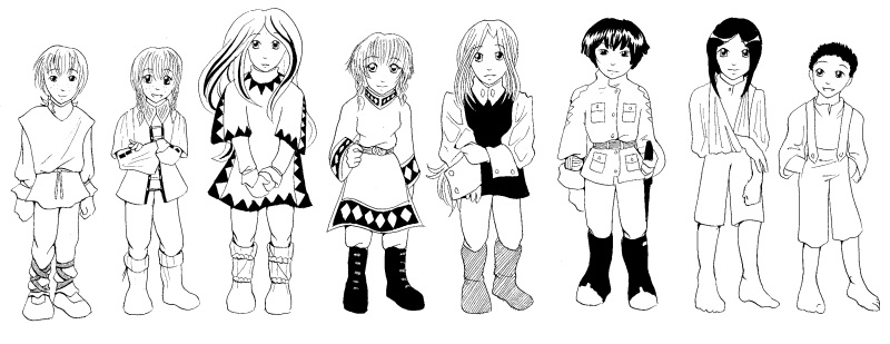 Characters from volume 4