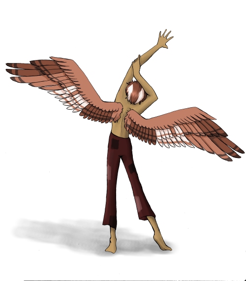 Winged character for mangaka.co.uk