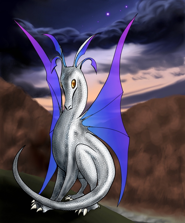 A silver dragon