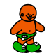 Baby Bumper standing upright for once