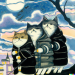 Thumbnail DALL·E 2022-09-01 11.07.14 - stack of cats in a trenchcoat, moonlit night, cityscape, studio ghibli 1982.png 