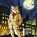 Thumbnail DALL·E 2022-09-01 11.07.42 - athletic cat in bulky trenchcoat on a bright moonlit night, cityscape, studio ghibli 1982.png 