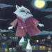 Thumbnail DALL·E 2022-09-01 11.08.06 - ballet cat in bulky trenchcoat on a bright moonlit night, cityscape, studio ghibli 1982.png 