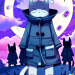 Thumbnail DALL·E 2022-09-01 11.08.53 - tower of anime cats in a single trench coat on a moonlit night.png 