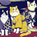 Thumbnail DALL·E 2022-09-01 11.10.34 - three cats in a trenchcoat moon colour hokusai bright high quality.png 