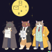 Thumbnail DALL·E 2022-09-01 11.11.28 - three cats in a trenchcoat with moon DnD rules manual illustration flat colour.png 
