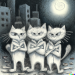 Thumbnail DALL·E 2022-09-01 11.12.00 - three cats sharing a trenchcoat on a moonlight night dramatic lighting cityscape pencil shading.png 