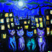 Thumbnail DALL·E 2022-09-01 11.12.13 - three cats sharing a trenchcoat on a moonlight night dramatic lighting cityscape oil painting by james downie.png 