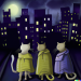 Thumbnail DALL·E 2022-09-01 11.12.36 - three cats sharing a trenchcoat on a moonlight night dramatic lighting cityscape by james downie.png 