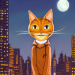 Thumbnail anthropomorphic catboy vincent adultman with cat ears and whiskers, full body dramatic pose, moonlit cityscape, by shaun tan, photorealistic oil painting 4k wallpaper -0.png 