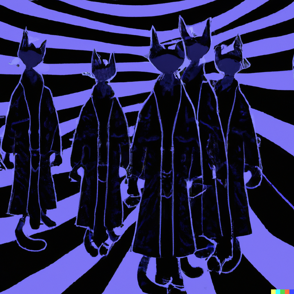 DALL·E 2022-09-01 11.16.31 - escher style moonlit cats in trenchcoats.png 